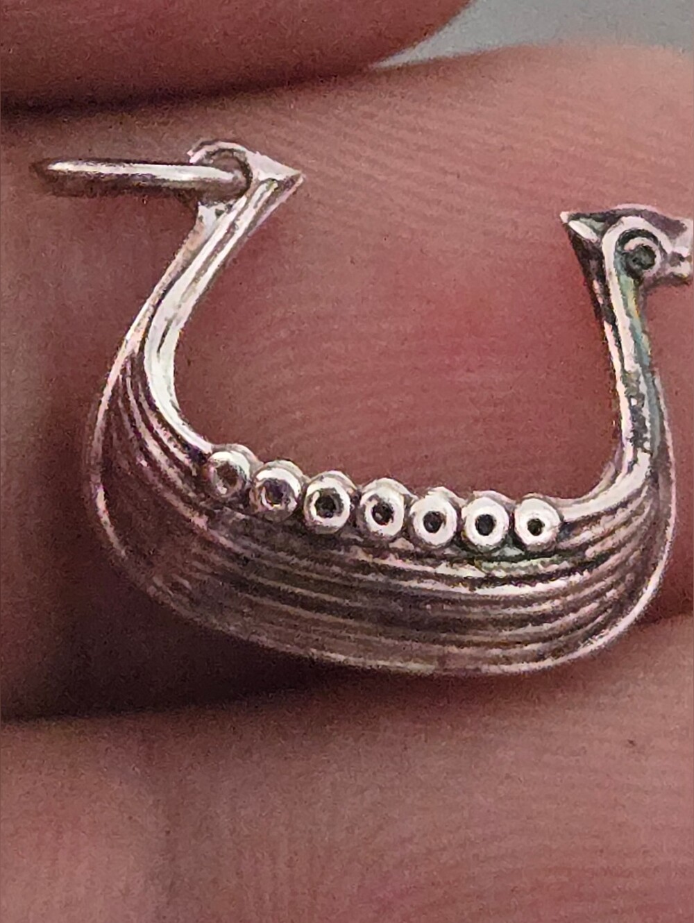 Viking Ship Sterling Silver Earrings - Silver